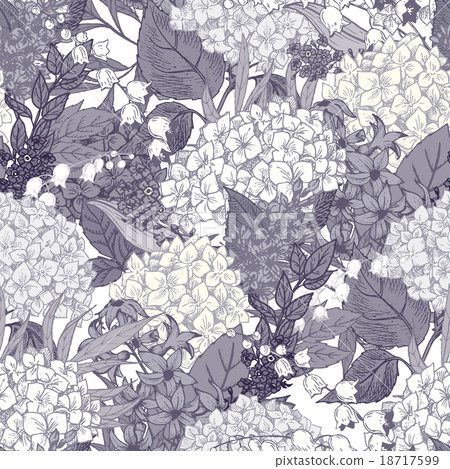 Hand drawn floral pattern 18717599