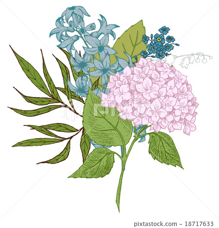 Hand-drawn floral bouquet 18717633