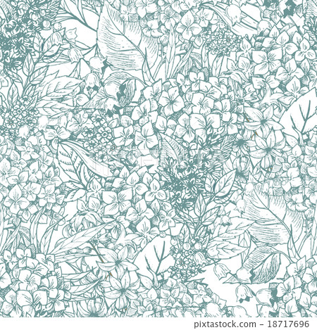 Hand drawn floral pattern 18717696