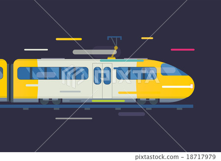 Passenger and transportation trains vector Passenger and transportation trains vector 18717979