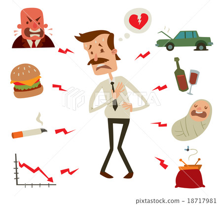 Mens heart problems. Businessman risk factors Mens heart problems. Businessman risk factors 18717981