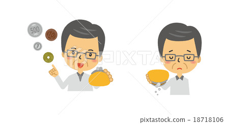 Wallet and middle-aged man Wallet and middle-aged man 18718106