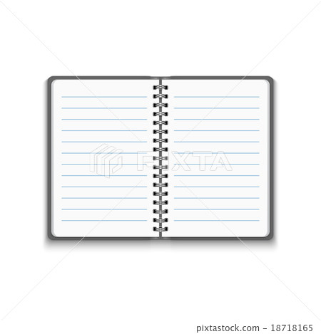 Vector Realistic Blank Open Notebook 18718165