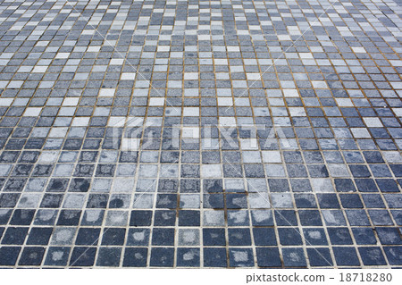 Background of little irregular blue tiles. 18718280