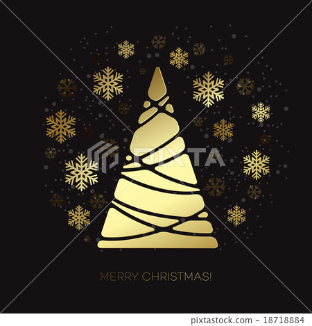 Christmas tree. Vector greeting Christmas tree. Vector greeting 18718884