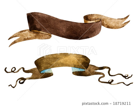 Watercolor vintage tape 18719211