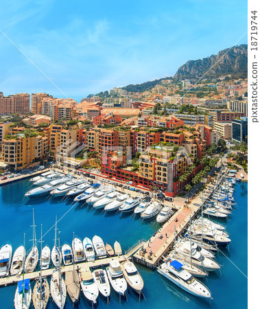 View of  Monaco harbour, Cote d'Azur 18719744