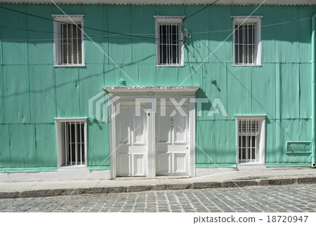 Typical fasade covered in zinc and guillotine 18720947