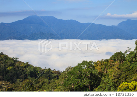 fog and cloud mountain valley landscape 18721330