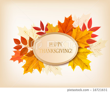 Retro Happy Thanksgiving Background. Vector. 18721631