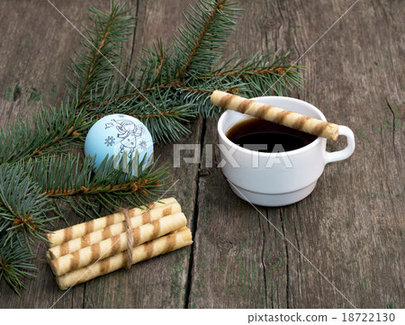 coffee, baking on a cup and nearby coffee, baking on a cup and nearby 18722130