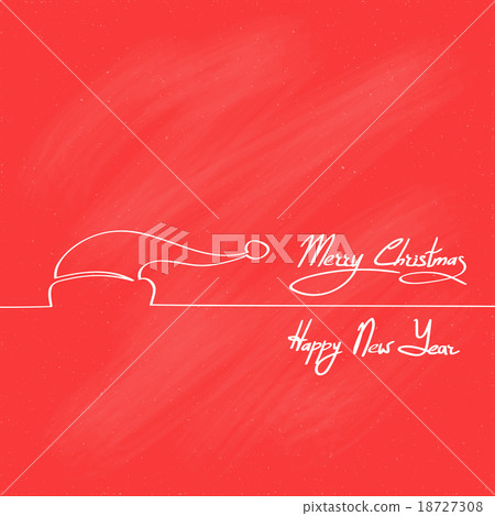 Red Santa Claus Hat Merry Christmas Happy New Year 18727308