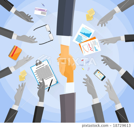 Handshake Concept Choose Partners Business People 18729613