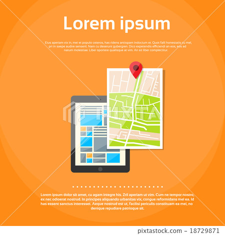 Tablet Computer World Map Gps Globe Navigation 18729871