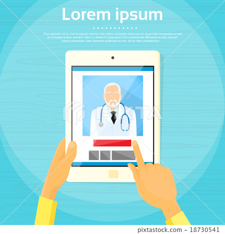 Medical Doctor Tablet Computer Application Flat Medical Doctor Tablet Computer Application Flat 18730541
