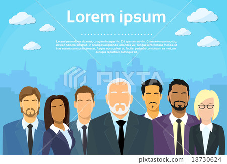 Senior Businessmen Boss with Group of Business 18730624