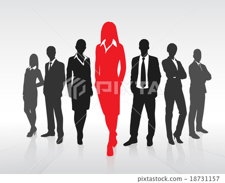 Red Businesswoman Silhouette, Black Business Red Businesswoman Silhouette, Black Business 18731157