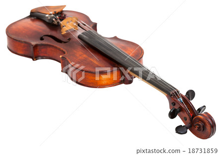 old fiddle isolated on white 18731859