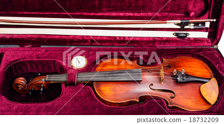 classic violin with bow in red velvet case classic violin with bow in red velvet case 18732209