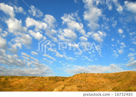 desert and blue sky desert and blue sky 18732483