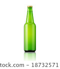 Green beer bottle template. 18732571