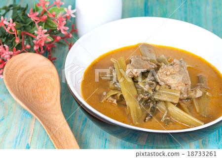 Cockle curry with Morning glory , Cockle curry with Morning glory , 18733261