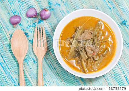 Cockle curry with Morning glory , Cockle curry with Morning glory , 18733279