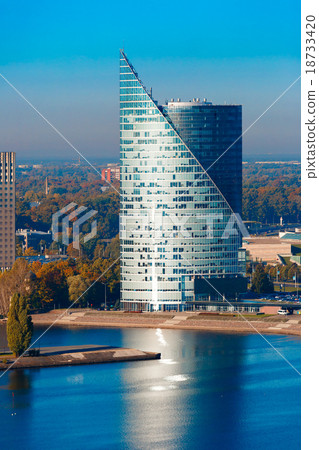 Aerial view of skycraper in Riga, Latvia Aerial view of skycraper in Riga, Latvia 18733420