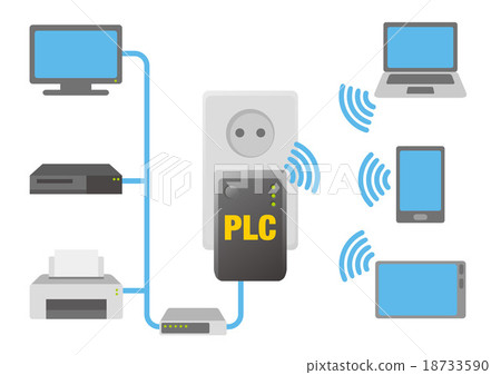 Pcl Internet PLC (Power Line Communication) Image Illustration - Stock Illustration ...