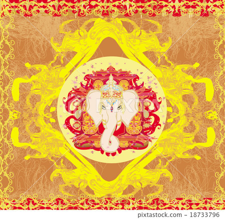 Creative illustration of Hindu Lord Ganesha Creative illustration of Hindu Lord Ganesha 18733796