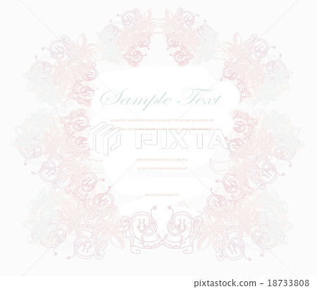 abstract floral frame invitation card abstract floral frame invitation card 18733808