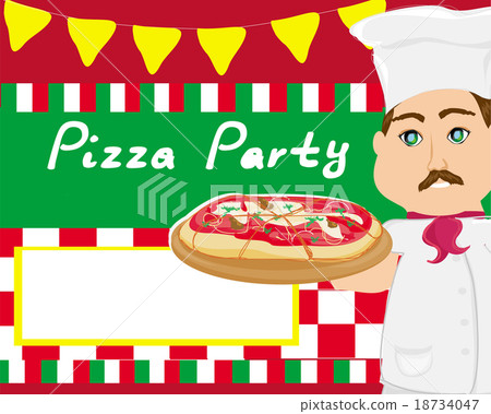 chef with pizza chef with pizza 18734047