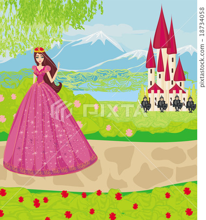 princess ,knights guard the entrance to the castle 18734058