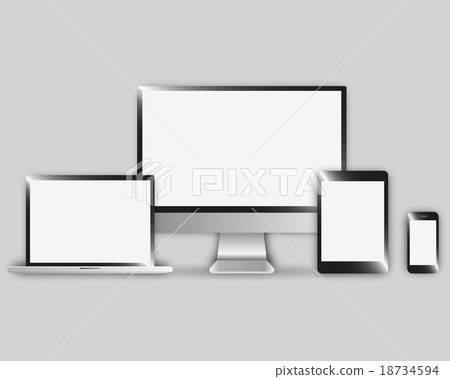modern electronic devices set 18734594