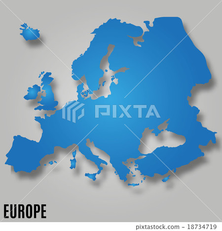 EUROPE MAP VECTOR - Stock Illustration [18734719] - PIXTA