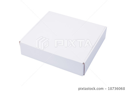 White cardboard Box or paper box isolated White cardboard Box or paper box isolated 18736068