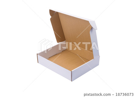 White cardboard Box or paper box isolated White cardboard Box or paper box isolated 18736073