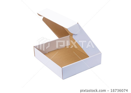 White cardboard Box or paper box isolated White cardboard Box or paper box isolated 18736074