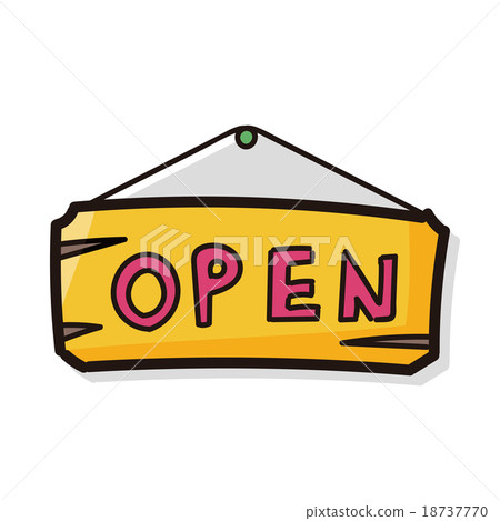 open sign color doodle open sign color doodle 18737770