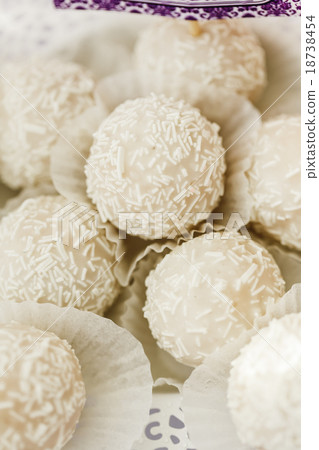 White coconut candies White coconut candies 18738454