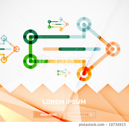 Abstract banner template with arrows, linear 18738915