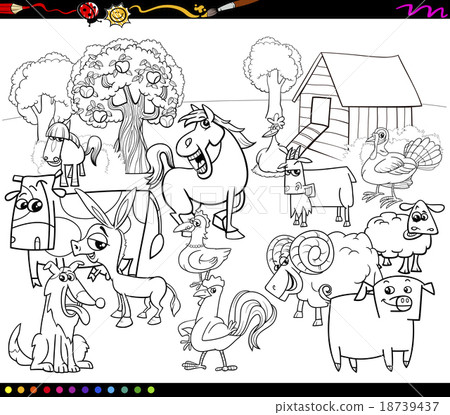 coloring book farm animals