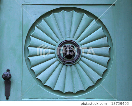 architecture detail of old lion door knocker 18739493
