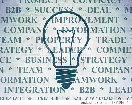 Finance concept: Light Bulb on Digital Paper - Stock Illustration ...