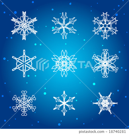 Snowflake Set. Christmas and new year concept Snowflake Set. Christmas and new year concept 18740281