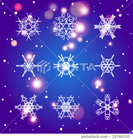 Snowflake Set. Christmas and new year concept Snowflake Set. Christmas and new year concept 18740283
