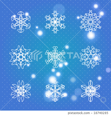 Snowflake Set. Christmas and new year concept Snowflake Set. Christmas and new year concept 18740285