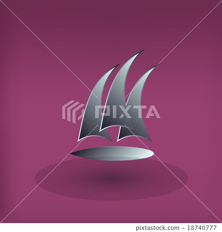 Vector yacht club logo. Modern style. 18740777