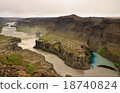 Canyon and waterfall in Iceland 18740824