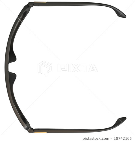 Glasses black, top view Glasses black, top view 18742165